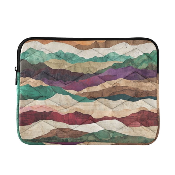 FORMRS 13"-13.3" Laptop Sleeve Protective Case Soft Carrying Quilted Computer Bag Cover, Artistic Desert Waves