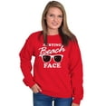 thumbnail image 3 of Resting Beach Face Summertime Vibes Women Crewneck Sweatshirt Brisco Brands M, 3 of 5