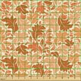 thumbnail image 2 of Ambesonne Vintage Autumn Fabric by the Yard Upholstery, Peachy Curved Leaves, 10 Yards, Salmon Rust and Cream, 2 of 5