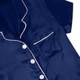 thumbnail image 6 of Chuancc Bride Pajamas Night Gown Women Down Pajamas Set 2 Piece Outfits Comfy Tops With Shorts Sleepwear Summer LoungewearSilk Pajamas for Women Set Blue S Clearance！, 6 of 6