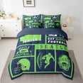 thumbnail image 2 of Erosebridal Football Comforter Set Twin Size,Rugby Bedding Set Teens,Sports (Comforter+Fitted+Flat Sheet+2 Pillowcases+2 Throw Pillow Covers) 7 Pieces Bed Set, 2 of 5