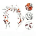 thumbnail image 2 of SIfdSeng Get it Fast Thanksgiving Wreath Thanksgiving Black Maple Leaf Wreath Autumn Leaf Vine Fall Home, 2 of 5