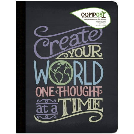 compost composition notebook 9 75 x 7 5 80 sheets chalk talk