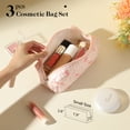 thumbnail image 4 of LazySpin 3 Piece Makeup Bag Set Mini, Small & Large Cosmetic Bags, 4 of 9