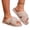 Brown, variant on KEVCHE Womens Fuzzy Slippers ,Cross Band Foam Open Toe Soft House Shoes ,Anti-Slip Indoor Outdoor Comfortable Bedroom Slippers for Everyday Lounging