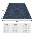 thumbnail image 6 of LNWH Runes Abstract Blue Pattern Throw Blanket, Flannel Sofa Blankets for All Seasons, 40"x30", 6 of 8