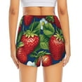 thumbnail image 2 of Lsque Strawberry2 Printed Women's Running Shorts with Liner Pockets,Elastic Quick Dry Workout Athletic Gym Yoga Shorts,Womens High Waist Shorts-Large, 2 of 9