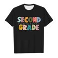 thumbnail image 3 of 100th Day T-Shirt Casual Fashion Letter Printed Round Neck Loose Short Sleeve T Shirt Top First Day of School Shirt Kids T Shirts Size 6-7, 3 of 3
