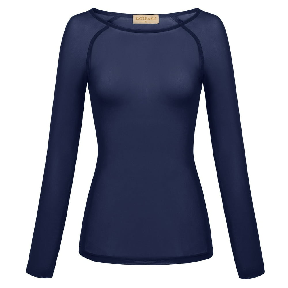 Grace Karin GRACE KARIN Women's Long Sleeve See Through Mesh Sheer