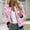 Pink Casual Bomber Jackets for Women _ C, variant on Women's Pink Ribbon Bomber Jacket Long Sleeve Zipper Up Baseball Jacket Lightweight Fall Winter Outerwear Support Breast Cancer Awareness Pink 12