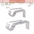 thumbnail image 3 of Adjustable Curtain Rod Brackets, Wall Mounted Metal Single Rod Holder for Window Treatments, Black with Screws for Easy Installation, 3 of 5