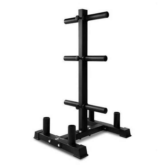SereneLife Olympic Weight Plate Rack Steel - 800 Pounds Capacity, Heavy Duty Gym Organizer