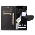 thumbnail image 4 of SaniMore for Google Pixel 7A Case with Wrist Strap, Butterfly Embossed Magnetic Card Slot & Cash Bag Shockproof PU Leather Flip Folding Wallet Kickstand for Google Pixel 7A, Black, 4 of 7