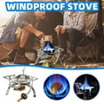 thumbnail image 2 of Penkiiy Camping Burner Stove Outdoor Gas Stove Small Backpacking Stoves Portable Bottletop Backpacking Stove Portable Tourist Survival Bushcraft Kitchen, 2 of 9