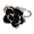 thumbnail image 2 of Anillo de dedo de moda con gota de aceite, rosa, joyería, anillo de flor, anillo de diamante con apertura ajustable para mujer y niña, 2 of 7