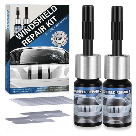 Windshield Chip Repair Kit Nano Resin Fast DIY Crack Repair Liquid Weather Resistant Universal Auto Glass Repair Tool