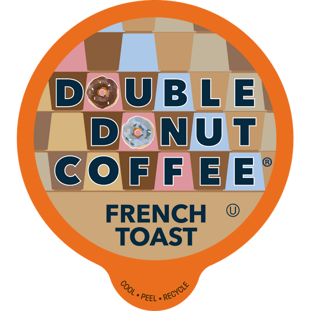 Double Donut French Toast Coffee Pods, Medium Roast, 24 Count for Keurig K Cup Machines