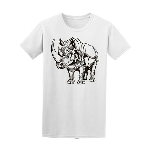 Rhinoceros With Armor Sketch Tee Men's -Image by Shutterstock