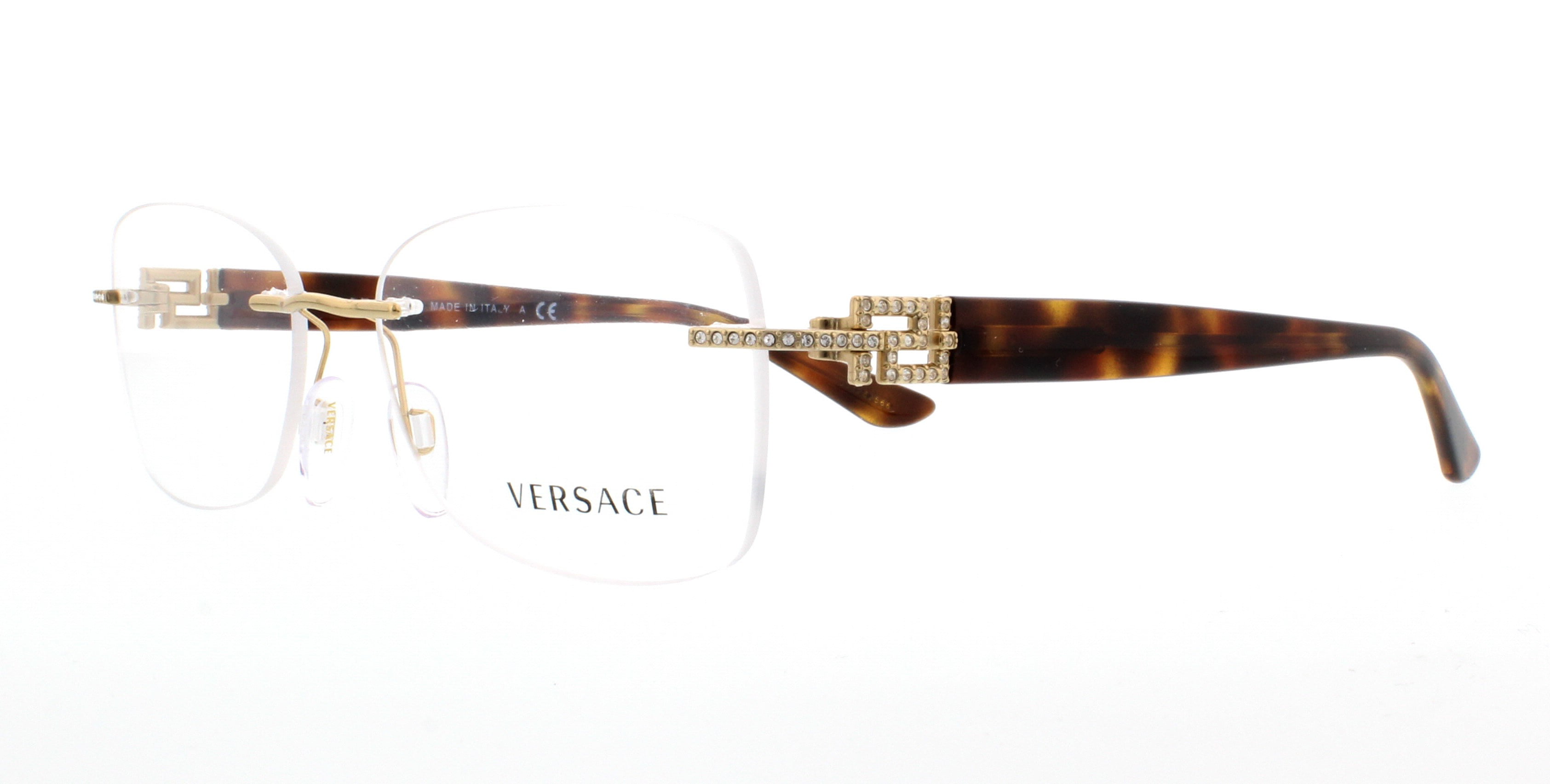 VERSACE Eyeglasses VE 1225B 1355 Gold 