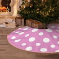 thumbnail image 5 of Sikiie Purple And White Polka Dot Nativity Christmas Tree Skirt, Jesus Christian Winter Holiday Tree Mat Decoration(30-48IN), 5 of 6