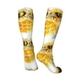 thumbnail image 4 of Fotbe Honey Bee print Women's Men's Novelty Crew Socks Cotton Socks Knee High Socks for Walking,Running,Nurses,Pregnancy, 4 of 9