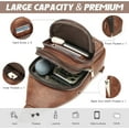 thumbnail image 3 of Sling Bag Crossbody Backpack - 2 in 1 Leather Cross Body Bag Fanny Pack with 2 Removable Straps, 3 of 9