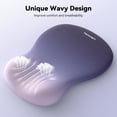 thumbnail image 6 of TECKNET BASICS Ergonomic Mouse Pad with Wrist Rest, Memory Foam Support, Smooth Non-Slip Base for Laptop/PC, Pain Relief for Home Office Gaming, Gradient Blue, 6 of 8