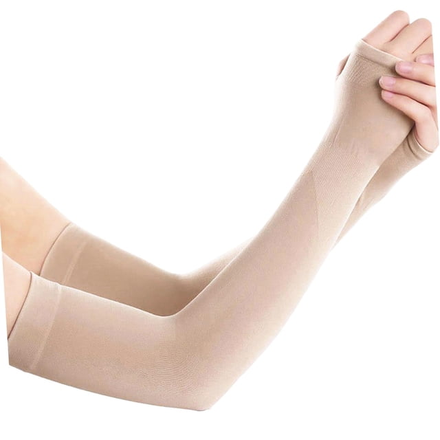 Mangas de brazo de protección solar kusrkot Manga del brazo de enfriamiento beige