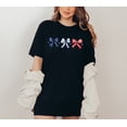 thumbnail image 3 of Moonlight Apparel 4th of July Multicolor Bow T-Shirt Women’s Patriotic Graphic Tee with Stars & Stripes Design Independence Day USA Flag Shirt, 3 of 6
