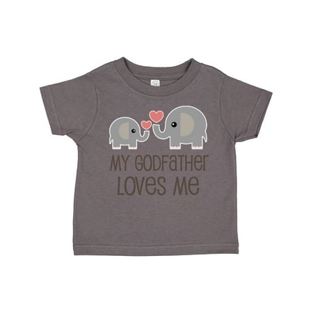 

Inktastic My Godfather Loves Me Godson Gift Toddler Boy or Toddler Girl T-Shirt