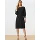 thumbnail image 2 of Vestido de Punto Allegra K con Cinturón para Mujer Casual Negro XL, 2 of 6
