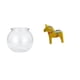 thumbnail image 1 of Adorno Transparente Para Pecera Pequeña, Pecera, Jarrón De Mesa Para Oficina, Decoración Del Hogar Con Figura De Caballo Dala Sueco, Escultura De Animal Coleccionable, 1 of 8