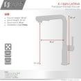 thumbnail image 3 of Stylish Latina One-Handle Matte Black Pull Down Kitchen Faucet Ht 13" K-146N, 3 of 14