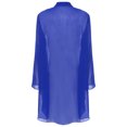 thumbnail image 2 of Oyolan Gilets Kimono pour Femmes en Mousseline Transparente, Cache-Maillots Décontractés Amples, Boléro Ouvert à l'Avant, Vêtement d'Extérieur Bleu Royal TTG, 2 of 6