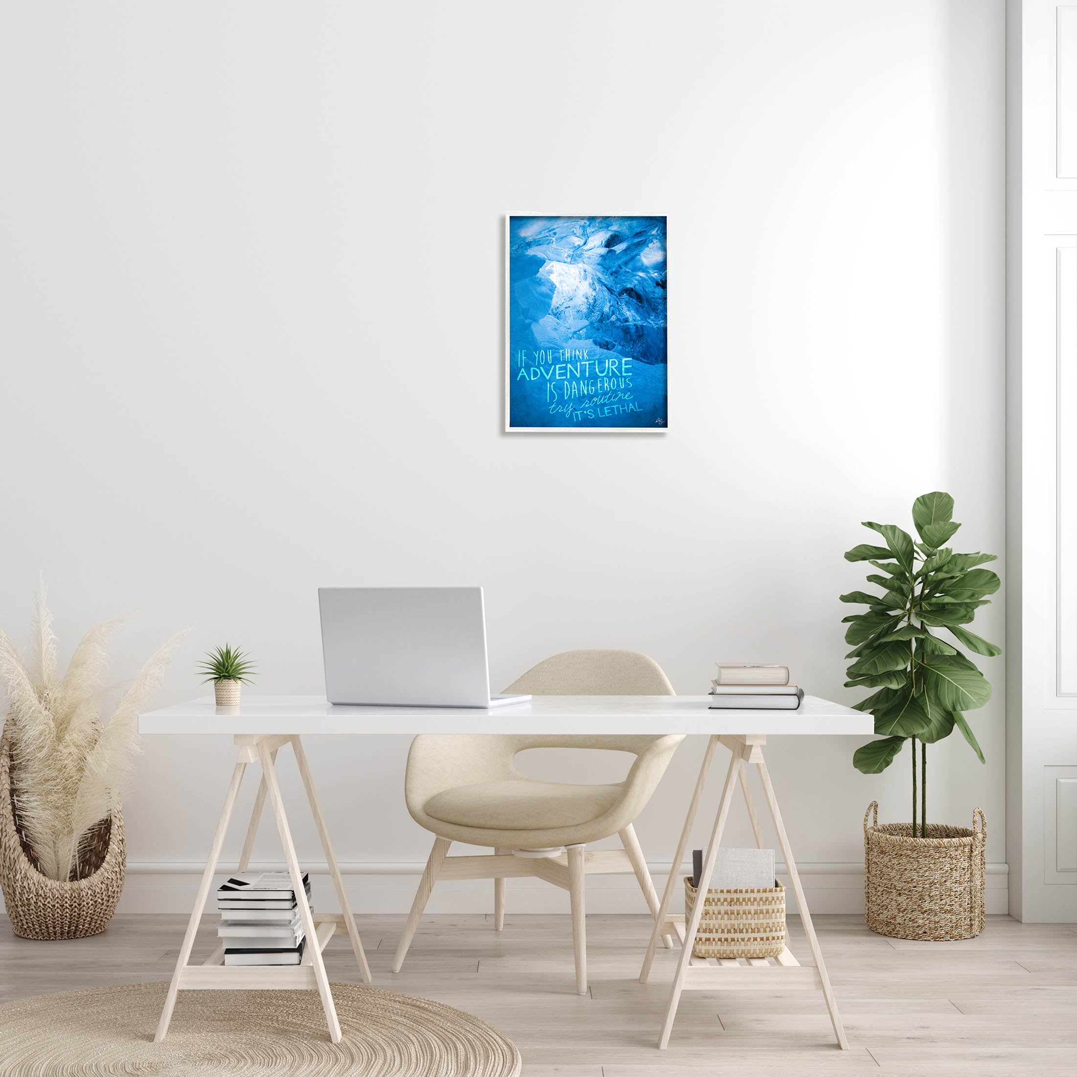 Stupell Industries Routine Is Lethal Phrase Graphic Art White Framed Art Print Wall Art, Design by K. Kaufman