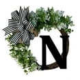thumbnail image 1 of Hml Unique Last Name Year Round Front Door Wreath With Bow Welcome Sign Garland Creative 26 Letter Farmhouse Wreath For Front Door Spring All Seasons Outside Hanger Decor Gift (Z O, 1 of 3