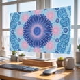 thumbnail image 2 of Indoor Elastic TV Cover 75", Paisley Mandalas TV Display Protector for LCD Desktop TV Hanging TV, Boho Art Vintage Blue Purple Flower Pattern Decorative TV Screen Dust Proof Cover Protection, 2 of 9