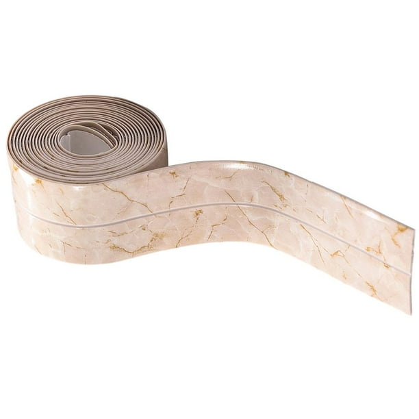 Cinta de sellado decorativa para paredes de baño, autoadhesiva y resistente al moho. Mármol