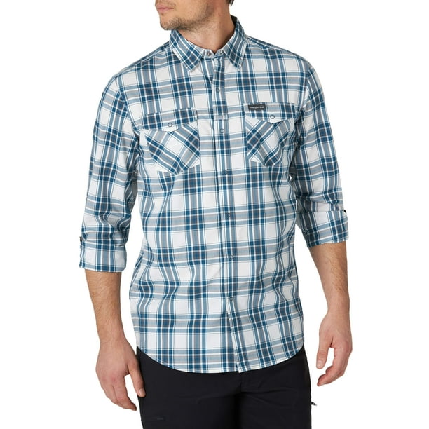 wrangler men's long sleeve outdoor shirt