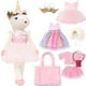 thumbnail image 1 of Muñeca bailarina con forma de unicornio de peluche con bolsa de transporte y acceso., 1 of 7