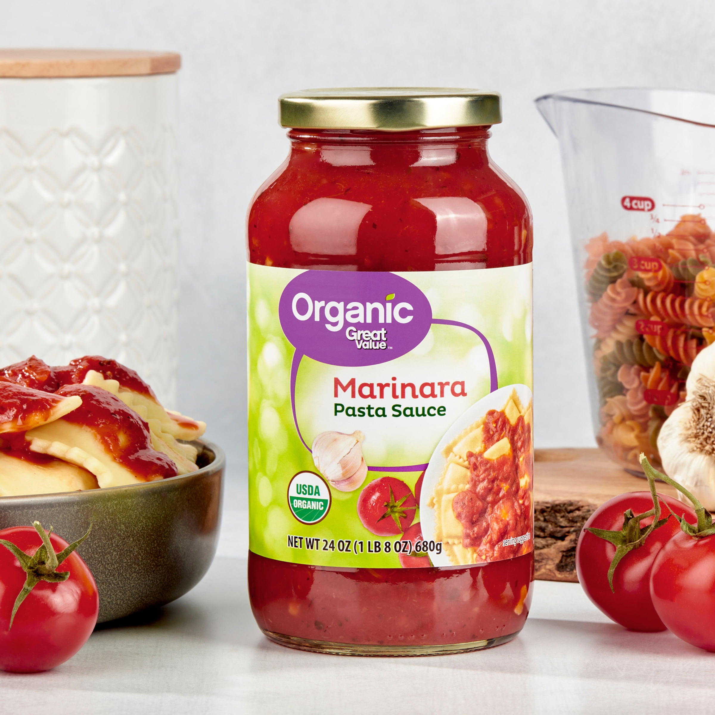 (3 pack) Great Value Organic Marinara Pasta Sauce, 24 oz