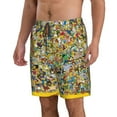 thumbnail image 2 of Men's Simpsons Beach Shorts Hot Summer Swim Trunks Sports Running Bathing Suits with Mesh Lining, 2 of 8