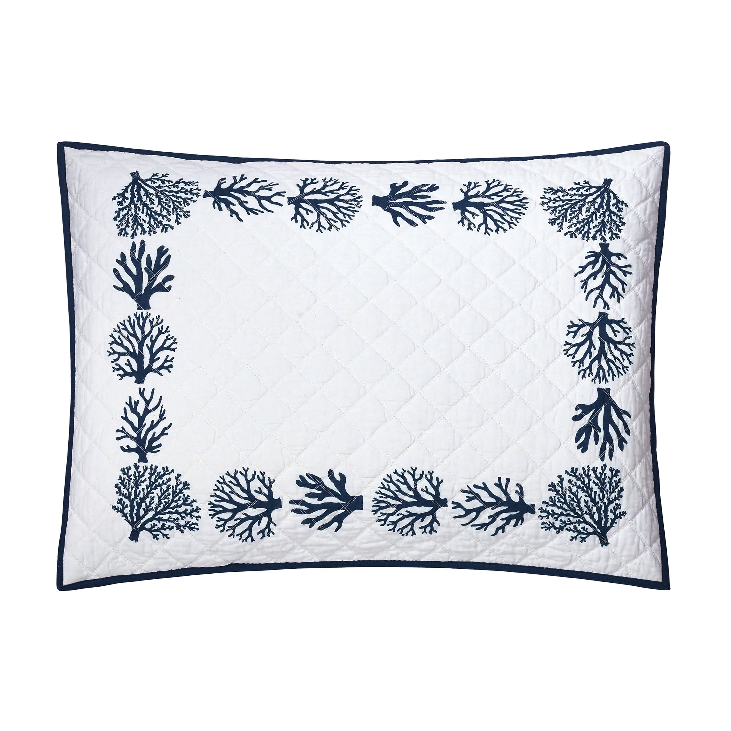 Tranquil Reef Cotton Reversible 2-Piece Twin/Twin XL Quilt Set - White/Blue, All Ages