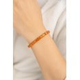 thumbnail image 2 of Lab Orange octagon 4x3mm Tennis Bracelet Lab Orange Sapphire Tennis Bracelet,Christmas gift, September Birthstone Bracelet, Anniversary Gift, 2 of 7