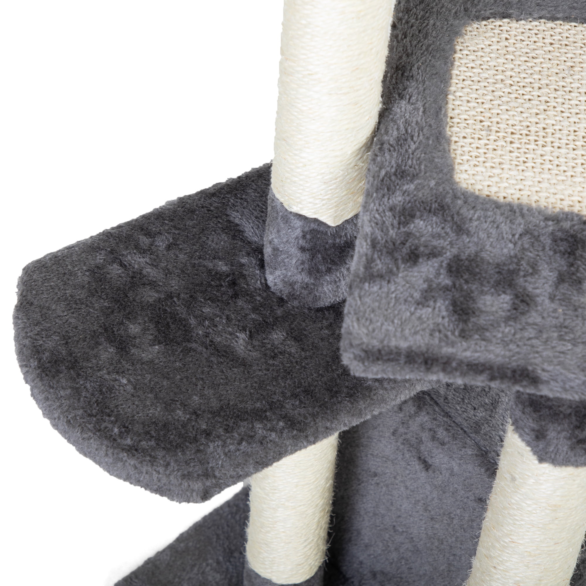 Kepooman Cat Tree Cat Tower Cat Condo Sisal Scratching Posts with Jump Platform Cat Furniture Activity Center Play House, Light Gray Kepooman Cat Tree Cat Tower Cat Condo Sisal Scratching Posts with Jump Platform Cat Furniture Activity Center Play House, Light Gray