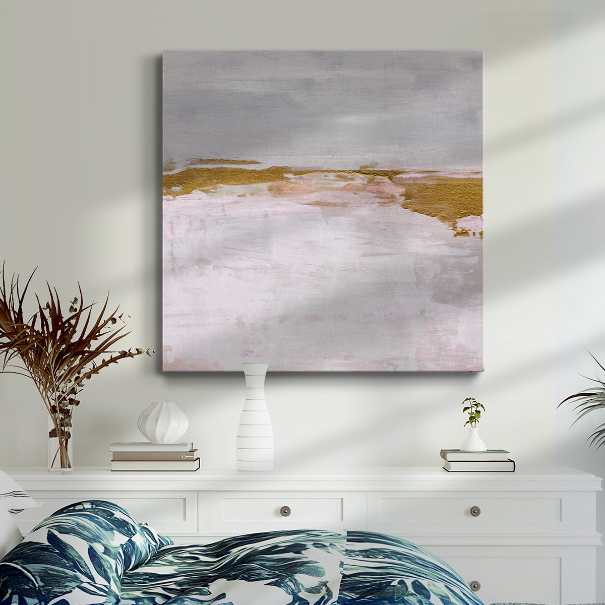 Wexford Home Magenta Skyline II-Premium Gallery Wrapped Canvas, 40" x 40" - Ready to Hang