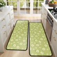 thumbnail image 4 of Kitchen Rugs Sets Of 2,Lightgreen Daisy Flower White Blooms Pattern Anti Fatigue Kitchen Mat Rugs Non Slip Washable,Decorative Kitchen Floor Mats for Kitchen,Sink,Laundry,17"x47"+17"x47", 4 of 5