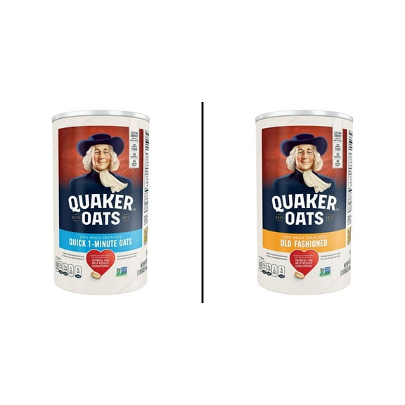 Quaker Quick 1-Minute Oats 42 oz & Quaker Old Fashioned Oats 42 oz