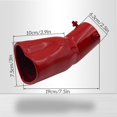thumbnail image 2 of HUGFEGWE 2.5 inch Inlet Car Exhaust Tip, Universal Car Modification Tail Throat Adjustable Exhaust Pipe Tail Pipe Thickened Stainless Steel Heart Shaped Muffler Tip, Red Curved U2536-25883, 2 of 7
