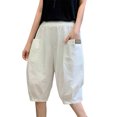 thumbnail image 2 of Sngxgn Women's Running Shorts Elastic High Waisted Shorts Pocket Sporty Workout Shorts Shorts Pants(White,XXXXL), 2 of 3